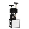 Cat Litter Box Enclosure with Cat Tree, Enlarged Cat Tower with Hidden Cat Washroom Furniture,