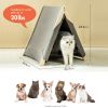 Pet Tent; Cat Tent for Indoor Cats; Wooden Cat House for small Pets; Gray green