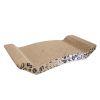 Emperor-shaped corrugated cat cat scratching board cat toy grinding claw plate to send catnip Corrugated paper claw board with Catnip leopard pattern