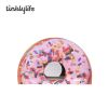 Tinklylife Cat Condo Scratcher Post Cardboard; Looking Well with Delicious Doughnut Shape Cat Scratching House Bed Furniture Protector; Pink Colour